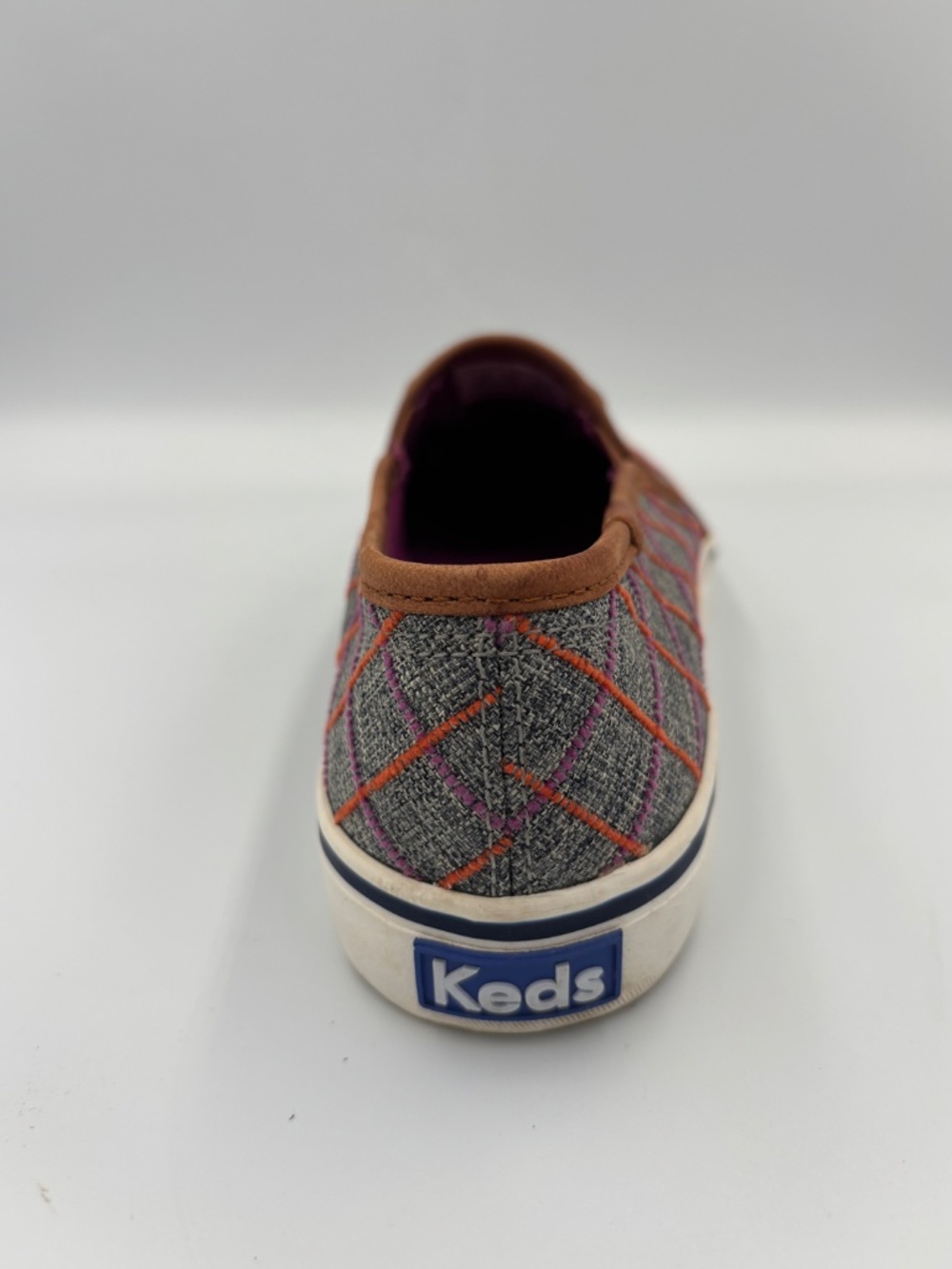 Keds Double Decker Windowpane Plaid Slip On Sneakers WF55720 size 7.5 - Picture 8 of 14